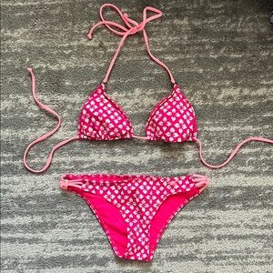 Pink Hollister Floral Bikini Set